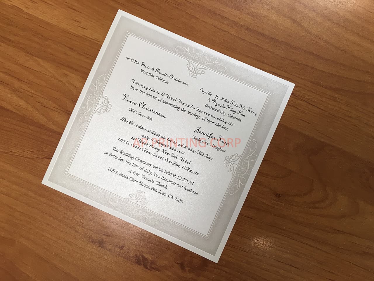 Vintage Flourish [CC-35] Fancy Luxury Wedding Invitatio