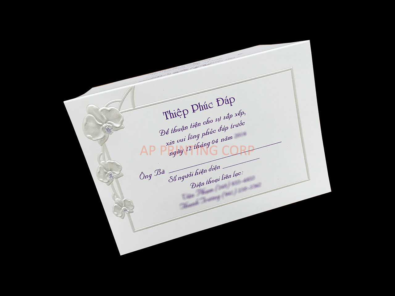 K778-Wrap [I-12] Vietnamese & English Wedding Invitation