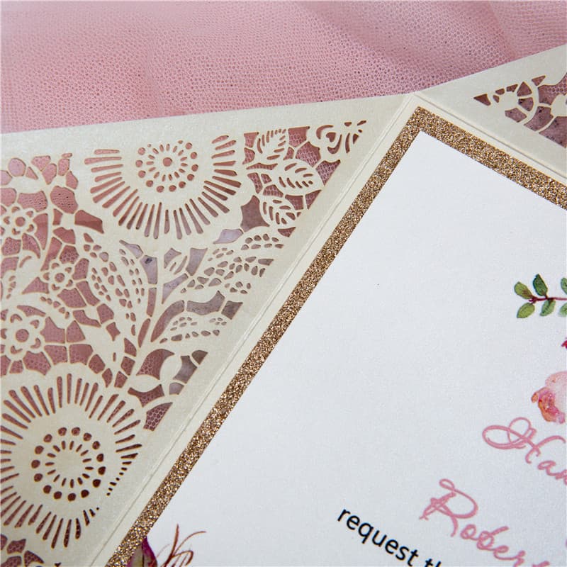 Laser Cut Template JP3 Wedding Invitation