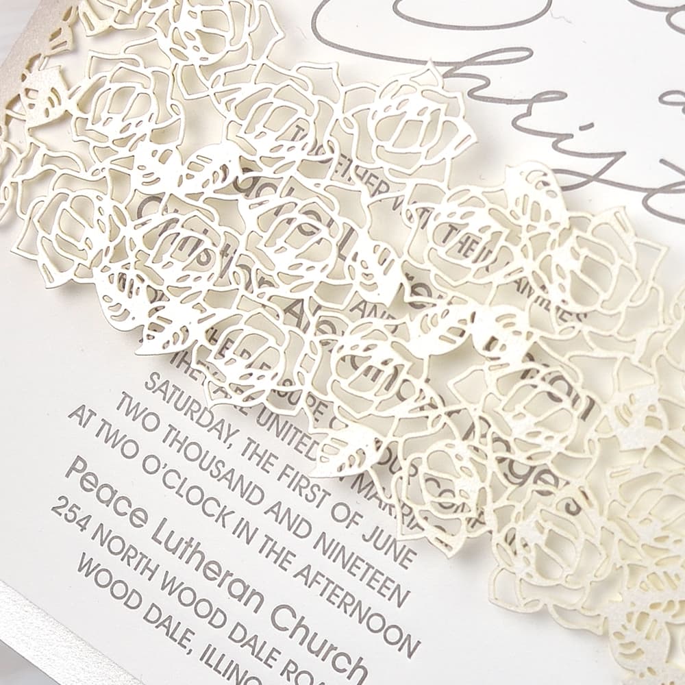 Roseline Fancy Luxury Suite & Laser Cut Wedding Invitation