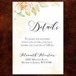 Watercolor Gold Wedding Invitations Elegant Flowers