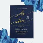 Enviable Galactic Pink Foil Wedding Invitation