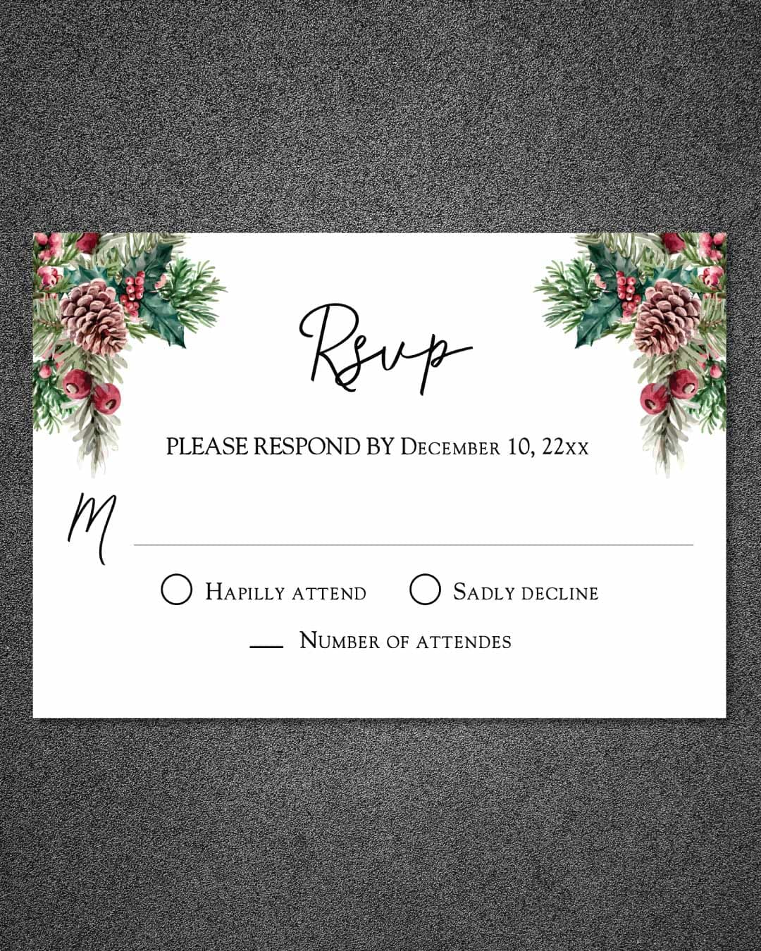 Classic Christmas Design Simple Flat