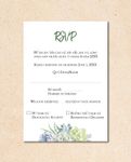 Beautiful Aquatic Flower Vellum Wrapped Vietnamese & English Wedding Invitation