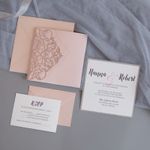 Luxurious Gold Floral Laser Cut Wedding Invitation