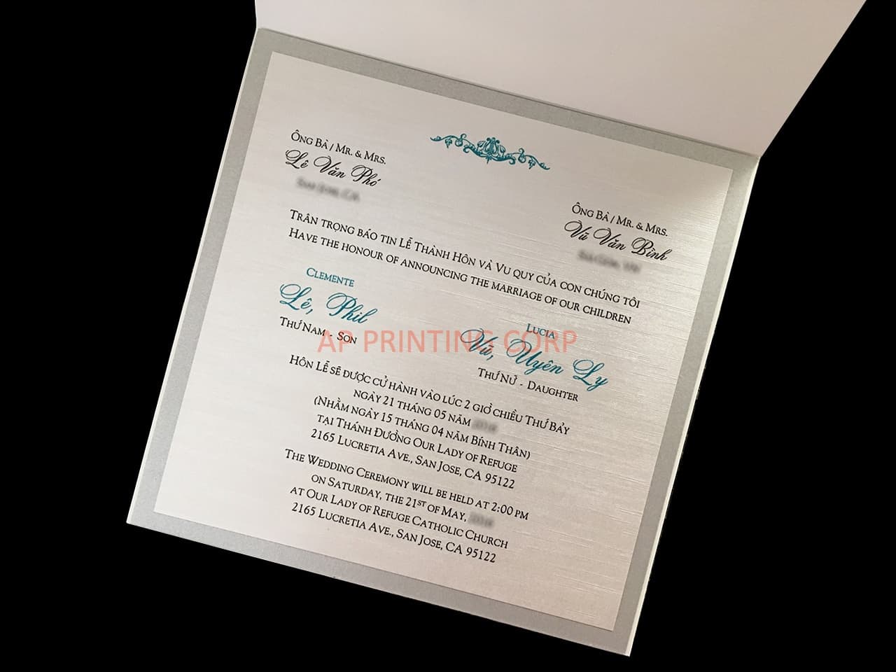 Blush Rose Laser Cut Wedding Invitation