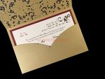 CL-SLIDER-57 N-M White Flowers, Lace Trims Laser Cut Wedding Invitation