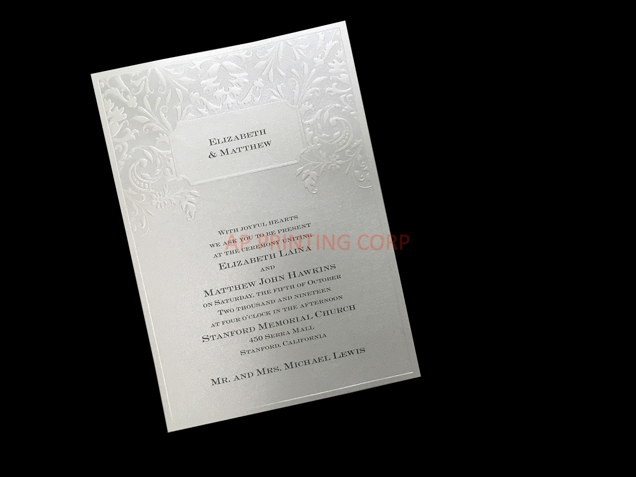 Tender Trellis [CC-35] Fancy Luxury Wedding Invitation