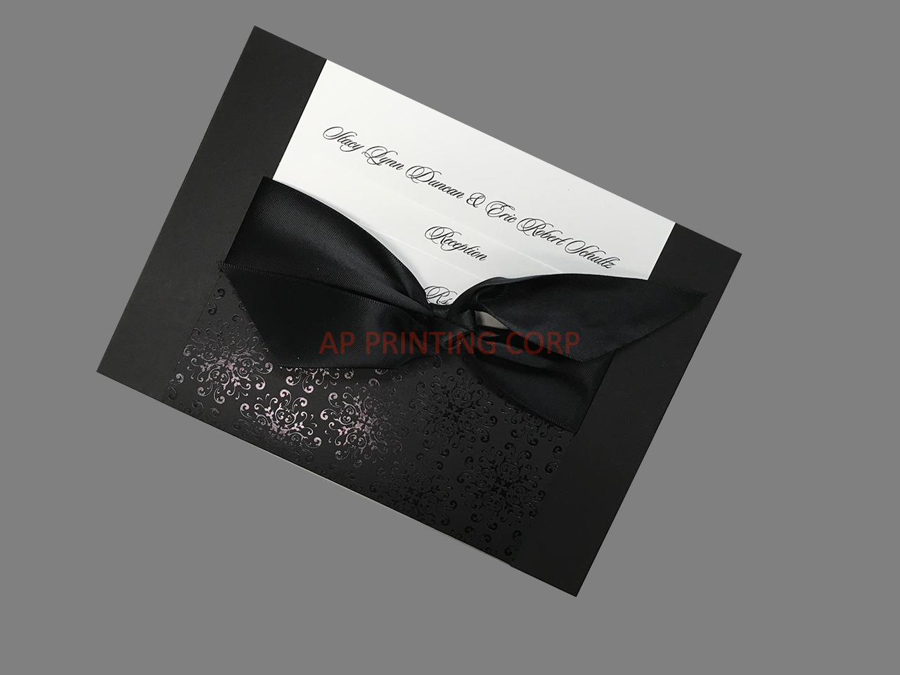Ebony Amour CC-82 Fancy Luxury Wedding Invitation