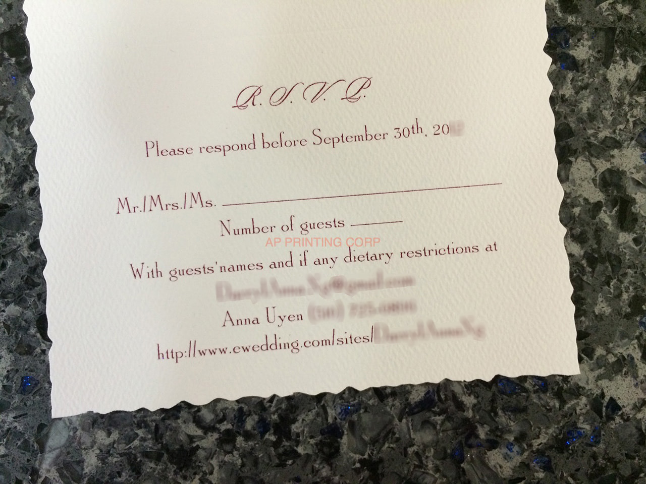 K8434 [I-10] Vietnamese & English Wedding Invitation