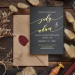 Enviable Galactic Pink Foil Wedding Invitation