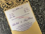 CL-WRAP-66 MPM White Table Setting Lace Laser Cut Wedding Invitation