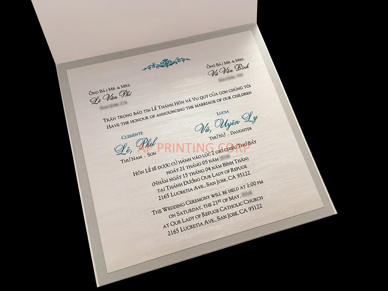 Blush Rose Laser Cut Wedding Invitation