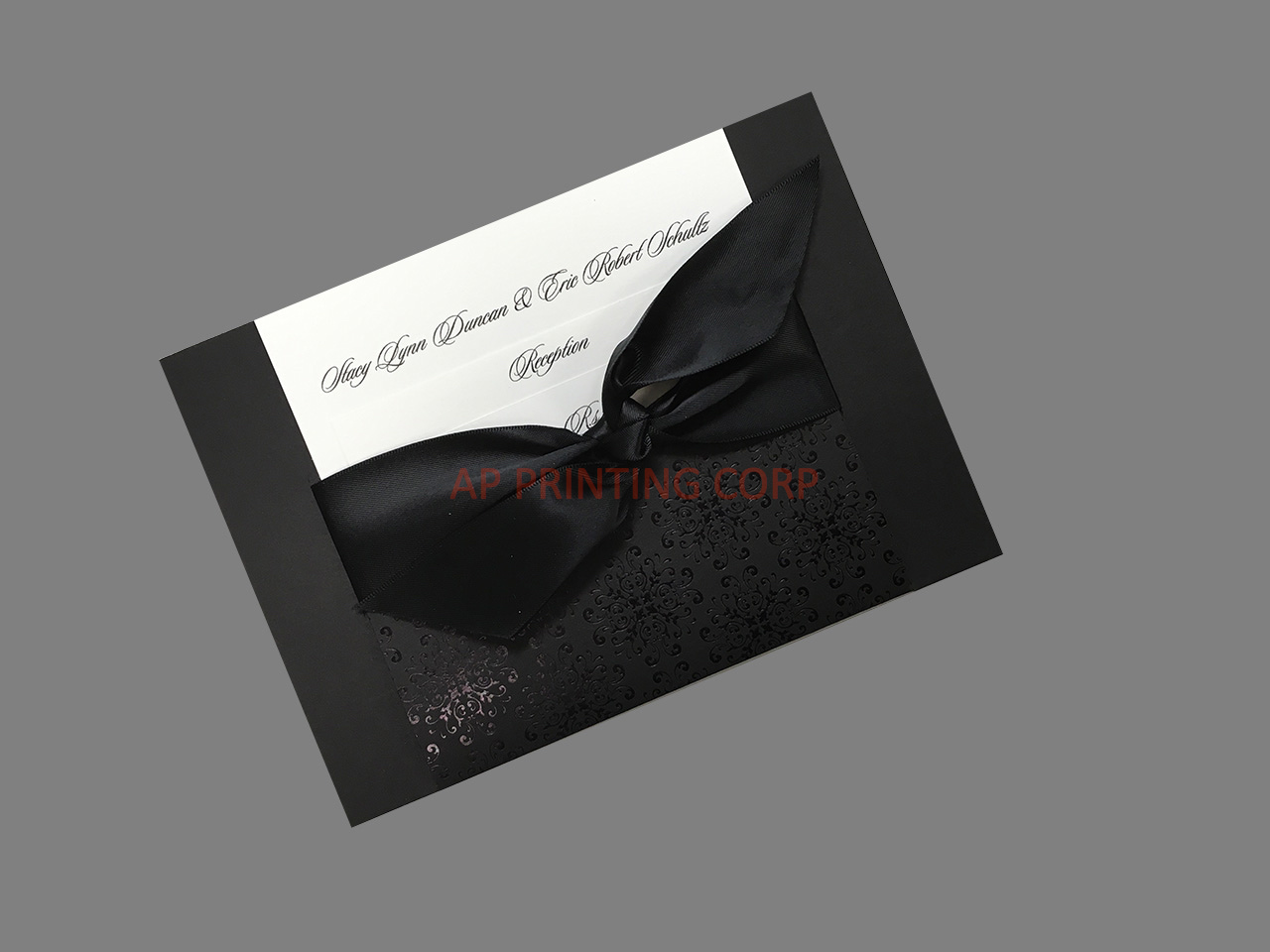 Ebony Amour CC-82 Fancy Luxury Wedding Invitation