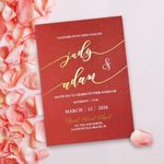 Enviable Galactic Pink Foil Wedding Invitation