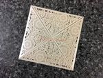 Bride and Groom under Heart Tree Laser Cut Wedding Invitation