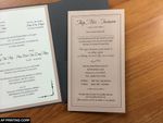 Dark Grey and Nude Vintage A7 Himalaya Pocket Wedding Invitation