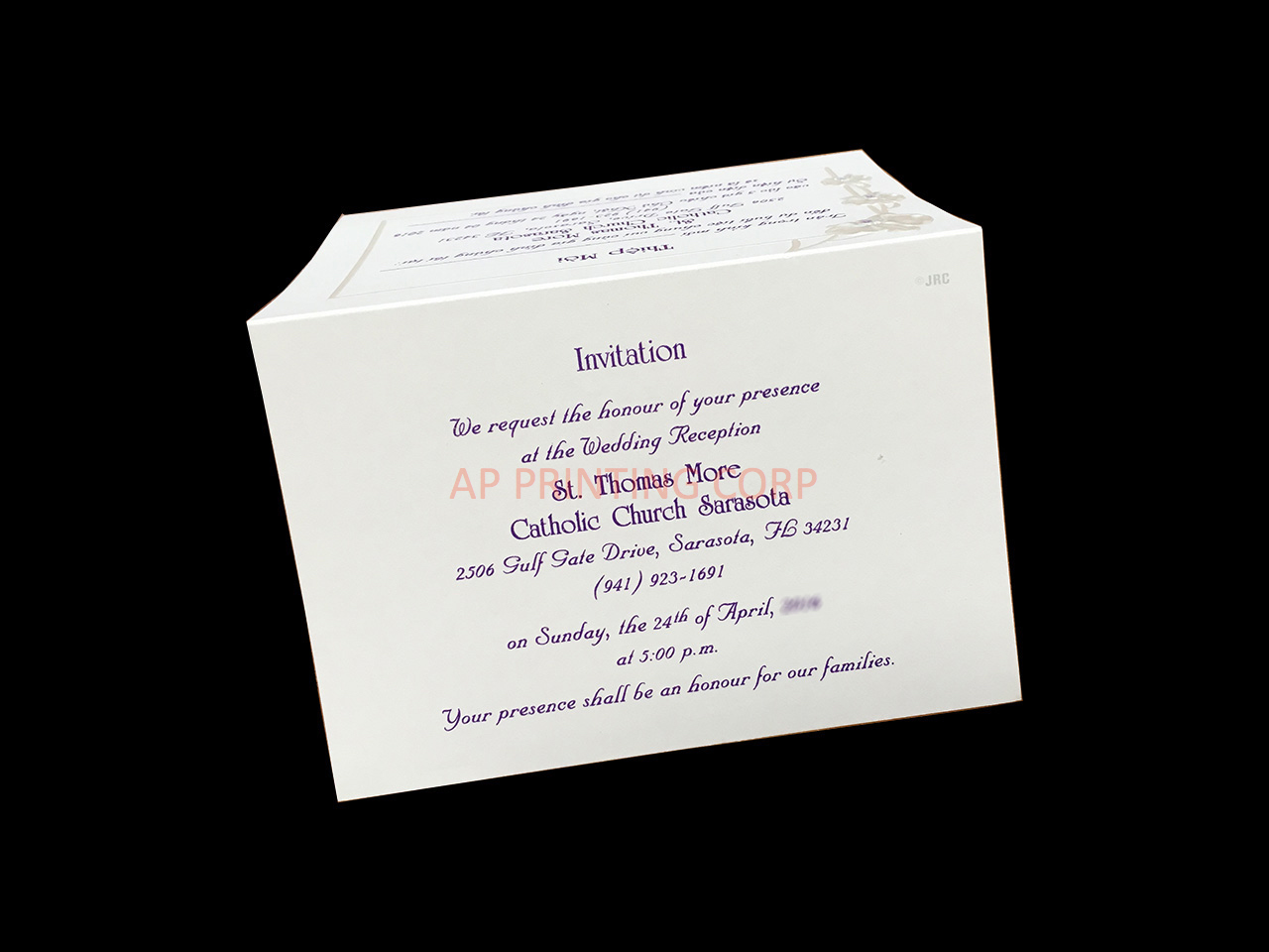 K778-Wrap [I-12] Vietnamese & English Wedding Invitation
