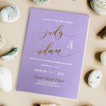 Enviable Galactic Pink Foil Wedding Invitation