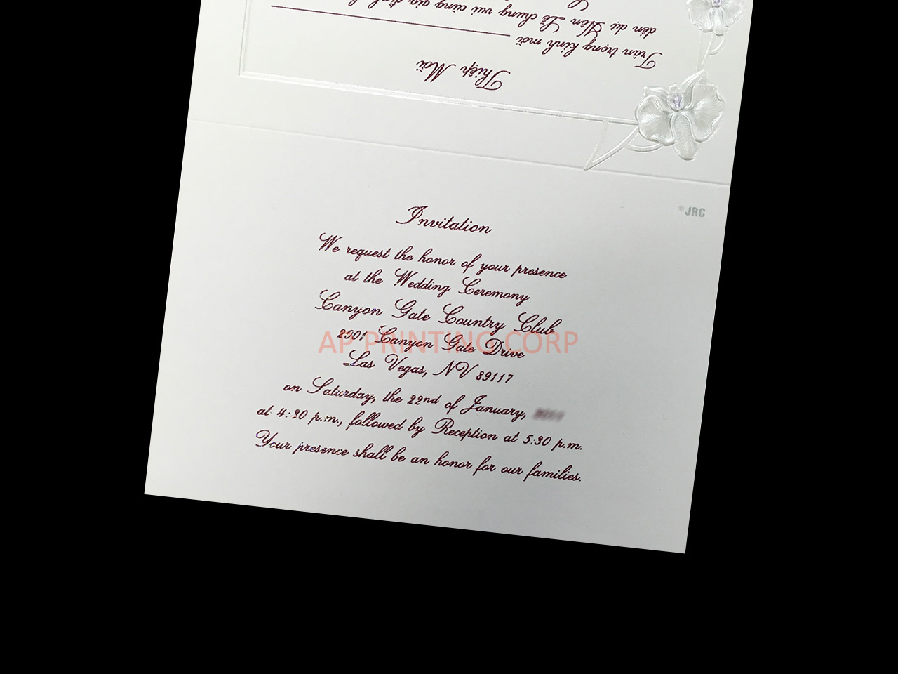 K778-Overlay [I-12] Vietnamese & English Wedding Invitation
