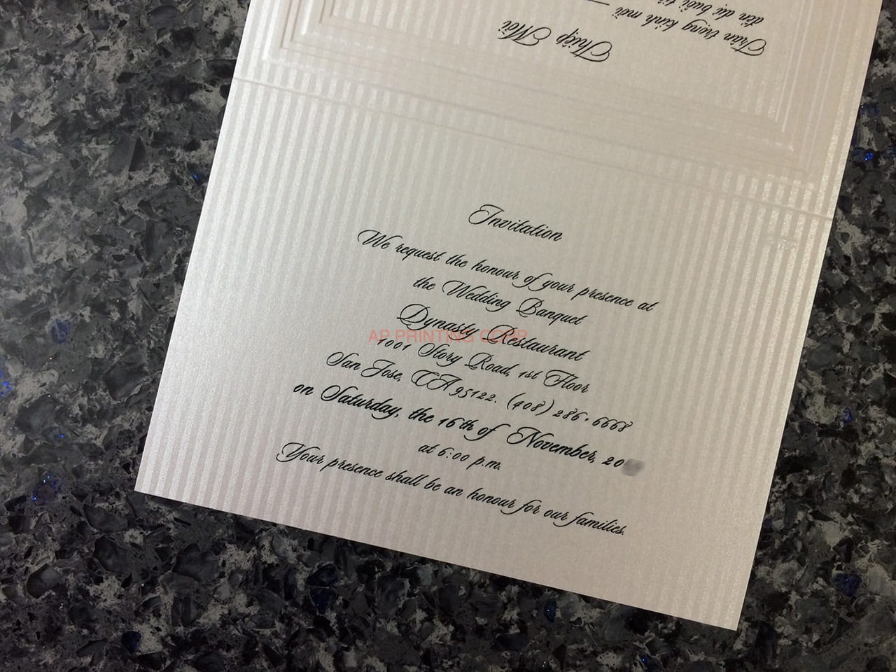 K8107 [I-12] Vietnamese & English Wedding Invitation