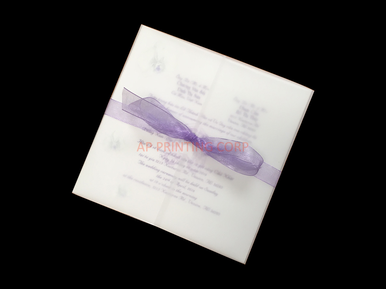 K778-Wrap [I-12] Vietnamese & English Wedding Invitation