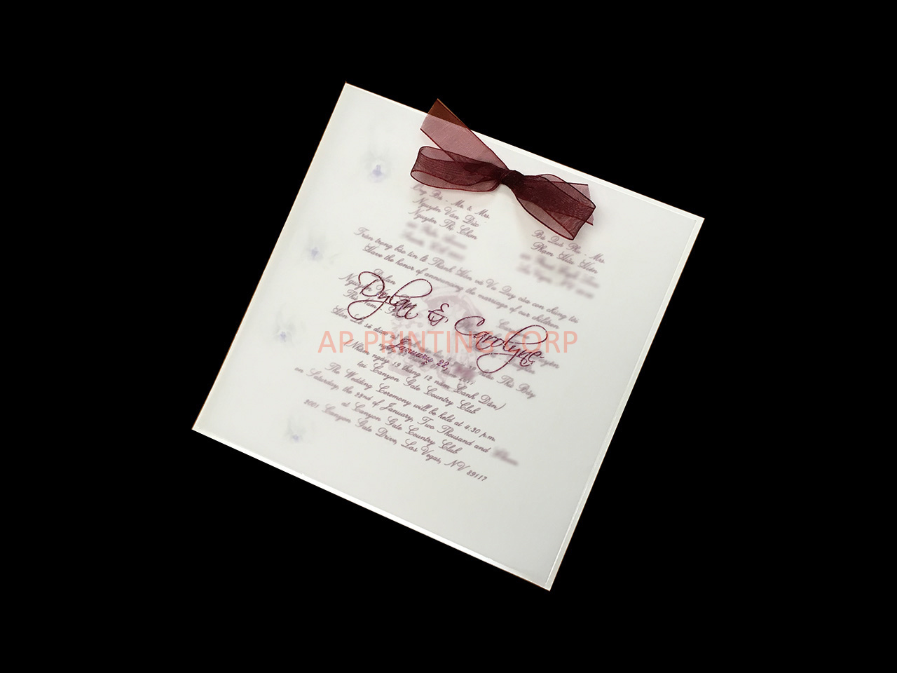 K778-Overlay [I-12] Vietnamese & English Wedding Invitation