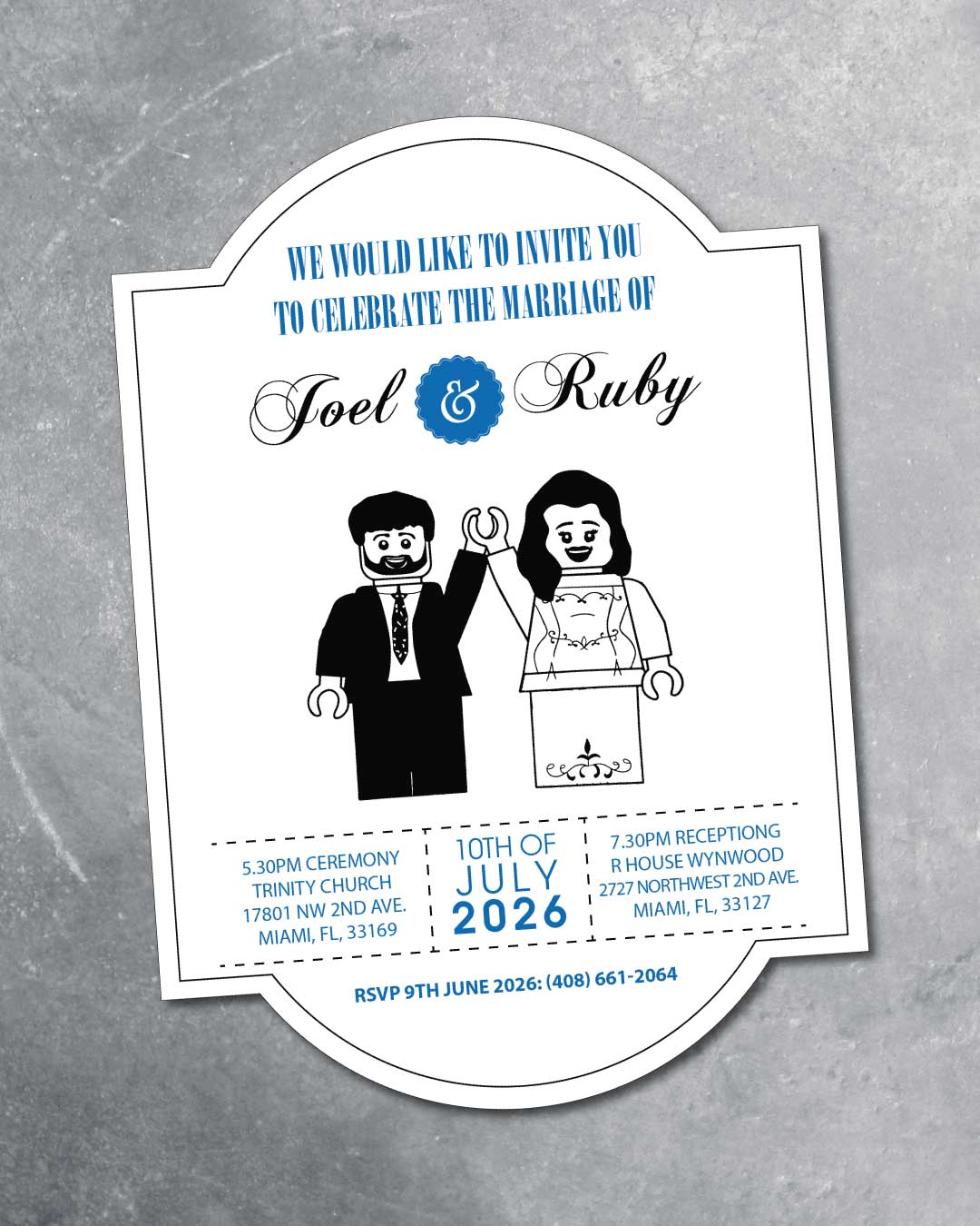 Lego love Unique Style Wedding Invitations 1