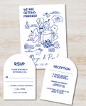 Creative Illustration Unique Style Wedding Invitations 1