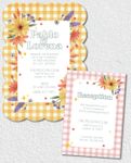 Gingham Bloom Wedding Unique Style Wedding Invitations 1