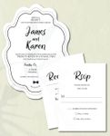 Curved Romance Wedding Unique Style Wedding Invitations 1
