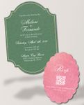 Curved Elegance Unique Style Wedding Invitations 1