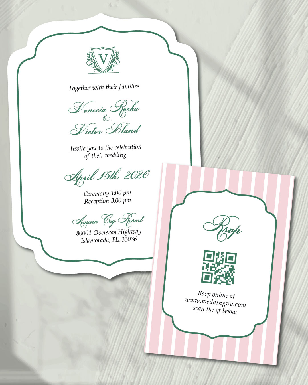 Eternal Elegance Unique Style Wedding Invitations 1