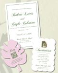 Green Serenity Unique Style Wedding Invitations 1