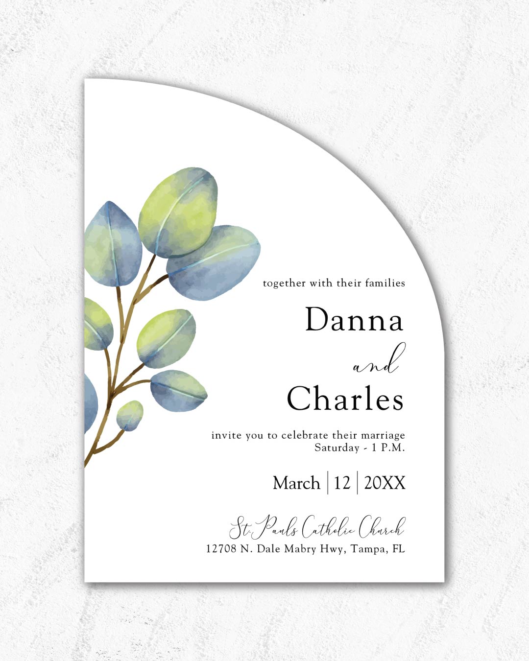 Elegant Botanical Unique Style Wedding Invitations 2