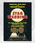 Star Wedding Simple Flat 5x7 Unique Style Wedding Invitation 2
