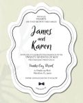 Curved Romance Wedding Unique Style Wedding Invitations 2