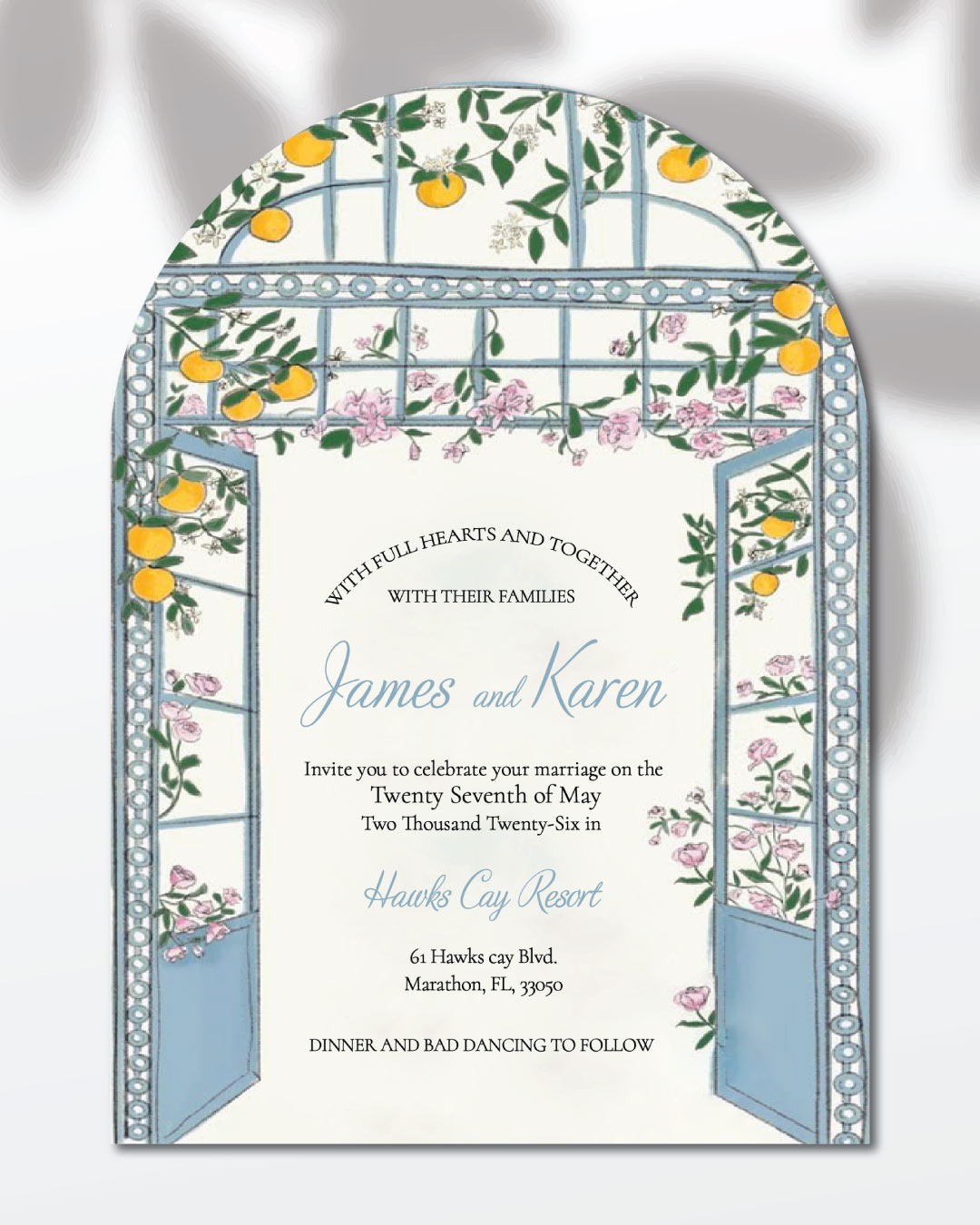 Single Sheets Unique Style Wedding Invitations 2