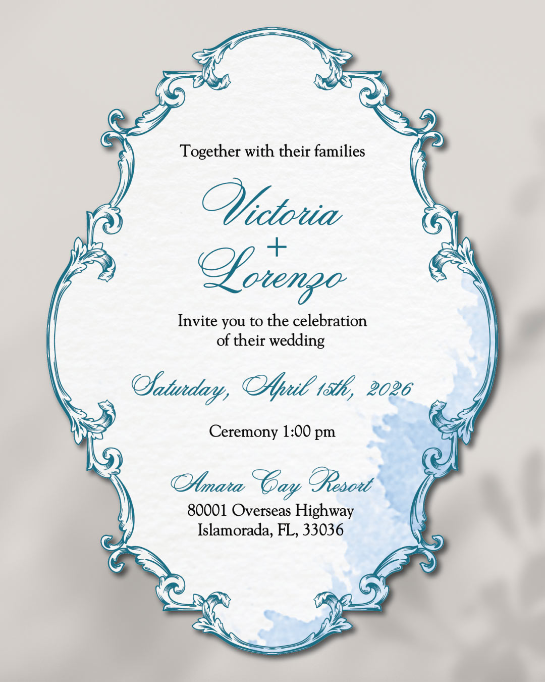 Soft Lines Unique Style Wedding Invitations 2