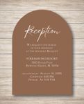 Brown and White Unique Style Wedding Invitations 3