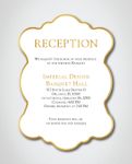 Elegant Gold Unique Style Wedding Invitations 3