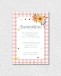 Gingham Bloom Wedding Unique Style Wedding Invitations 3