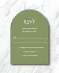 Elegant Olive Unique Style Wedding Invitations 4