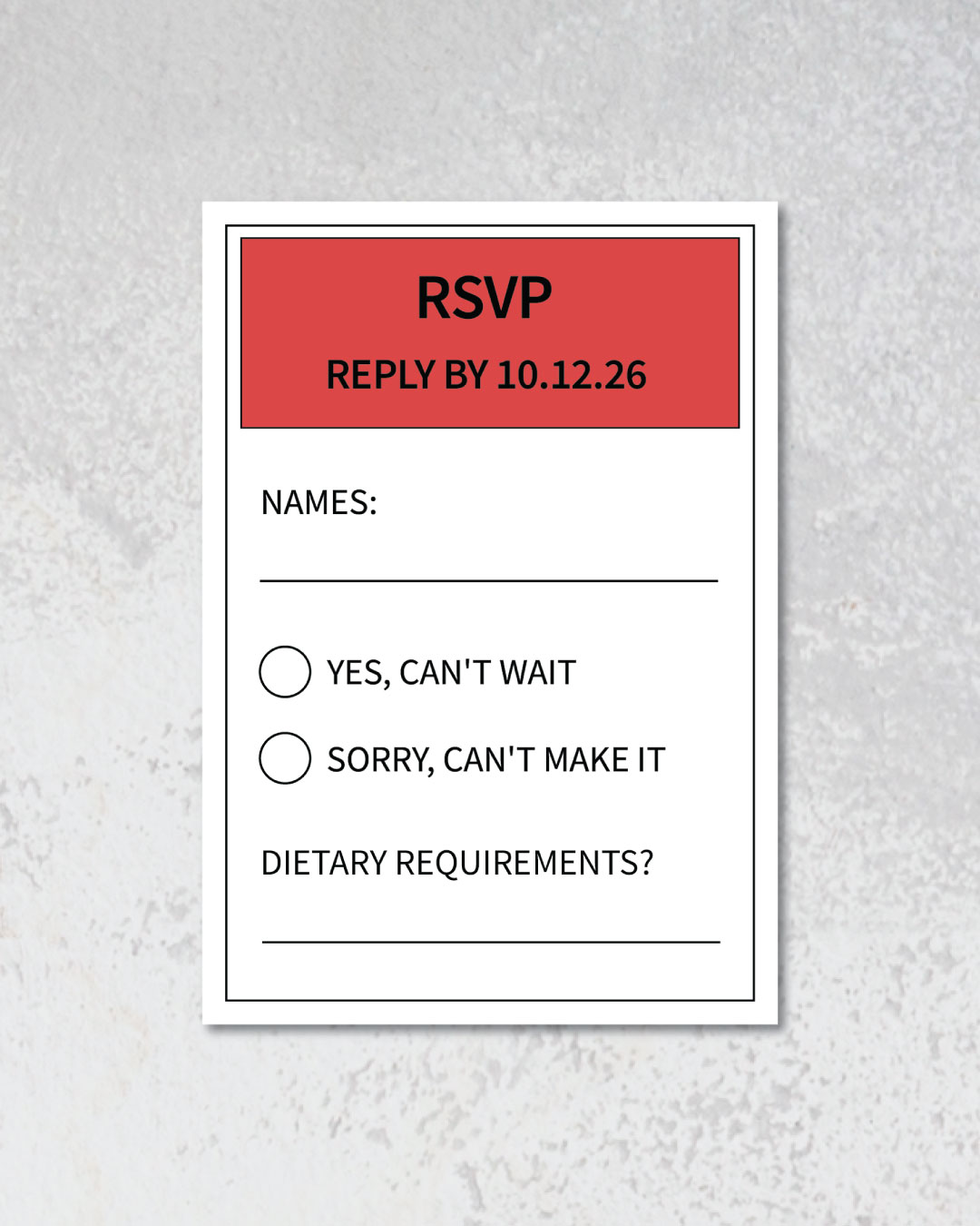 Creative Wedding Simple Flat 5x7 Unique Style Wedding Invitations 5