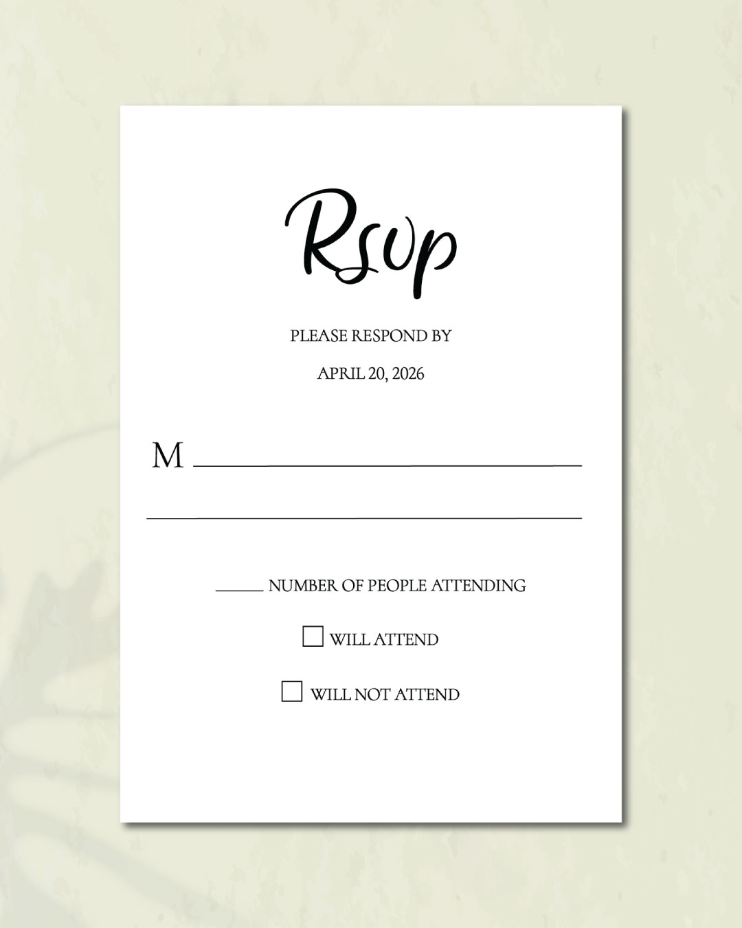 Curved Romance Wedding Unique Style Wedding Invitations 4