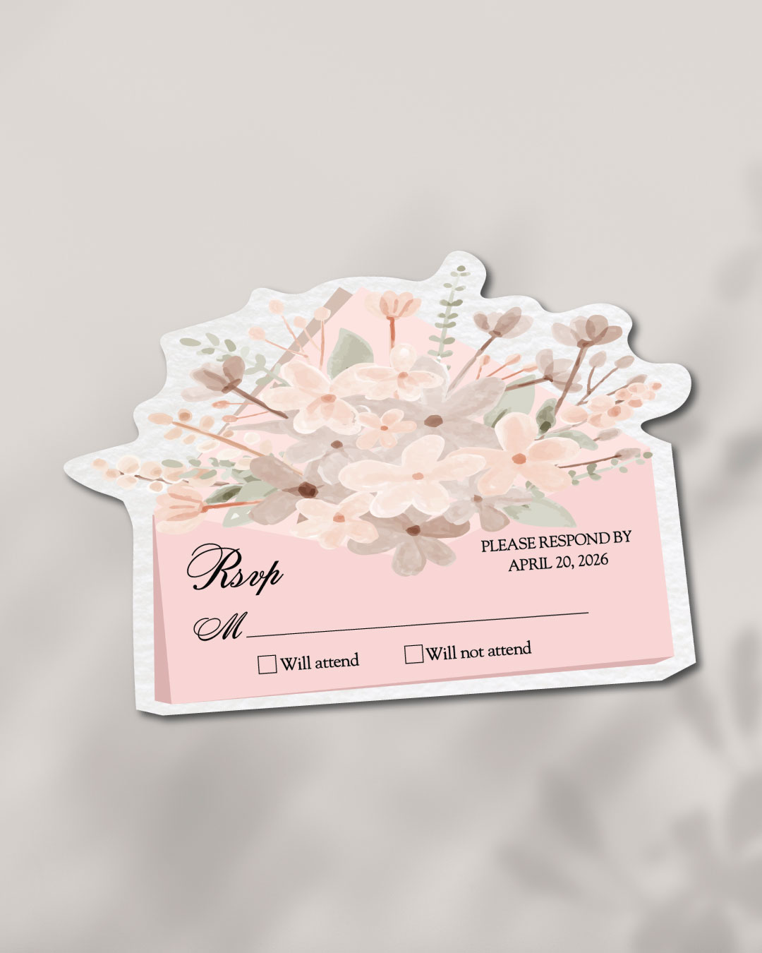 Soft Lines Unique Style Wedding Invitations 4