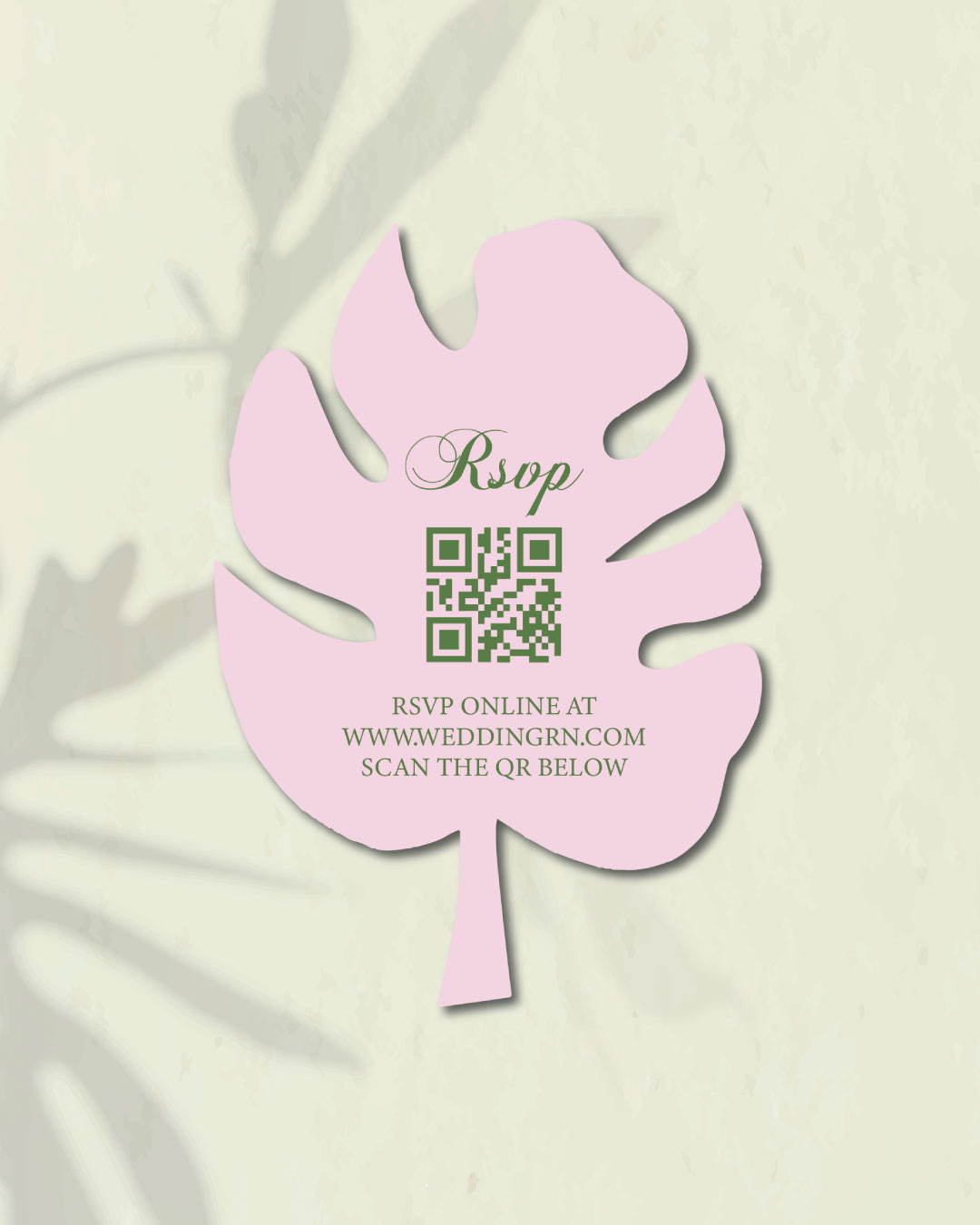 Green Serenity Unique Style Wedding Invitations 4