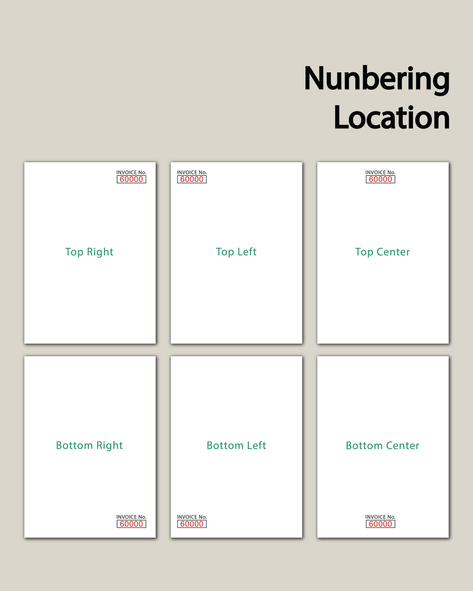 Invoice Numbering Location