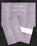Invitation Rings 5x7 Gate Fold Wedding Invitation