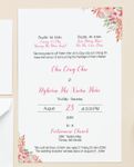 Blush Bloom Simple Flat 5x7 Wedding Invitation 2